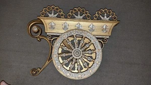 De colección Burwood Colgante de Pared Oro Carretilla MCM Bolsillo de Pared Hollywood Regency - Imagen 1 de 6