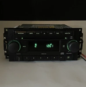OEM FACTORY 2004 - 2010 Chrysler Dodge Jeep Radio CD Mp3 REF w/ AUX P05064173AK - Picture 1 of 6