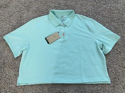 Nike NSW Recortado Dri-Fit 2.0 Mujer Talla Mediana Pullover Polo Azul Rocío Claro Nuevo con Etiquetas Foto 1 de 3