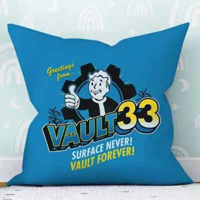 Kissenbezug Fallout Vault 33     40x40    2seitiger Druck - Bild 1 von 4