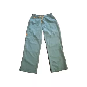 Spread Good Cheer Scrub Pants Womens XSP Green Drawstring Elastic 27" Inseam - Picture 1 of 6