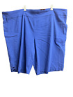 Avenue Womens Shorts Plus Size 32 Royal Blue Super Stretch Pull On Bermuda NWT