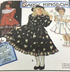 Daisy Kingdom Sizes 7-12 Gunne Sax Style Simplicity 8086 Girl Dress Pattern Vtg - Picture 1 of 9