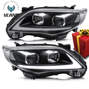 Pair For 2011-2013 Toyota Corolla Sedan VLAND LED DRL Headlights Front Headlamps - Picture 1 of 12