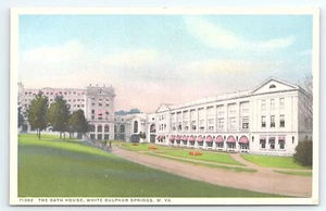 Cartolina The Bath House White Sulphur Springs West Virginia - Foto 1 di 2