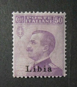 ITALIA ITALY 1912-15  LIBIA " Francobolli d'Italia SVR " 50c. violetto MH* ss.9 - Picture 1 of 1