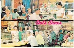 Gordo IL "Dot's 24 Hour Diner" Restaurant New Postcard Illinois - Picture 1 of 2