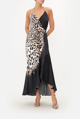 NEW $999 CAMILLA COOL FOR CATS WRAP DRESS WITH HARDWARE SILK CRYSTALS - Image 1 of 4