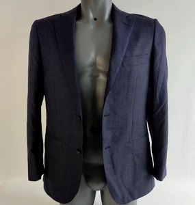 Chaqueta MJ Bale Para Hombres Jett Azul Marino Blazer 100% Lana Talla 40 Regular - Imagen 1 de 11