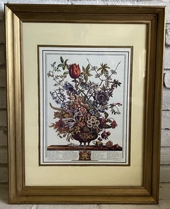 Large 21" x 27" 12 Months Of Flowers February Lithograph By Robert Furber - Picture 1 of 9