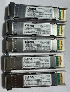 Lot of (5) CIENA 130-4900-900 XFP-OPT-LR 10GB 10Km Transceiver WMOTB2KFAA - Picture 1 of 5