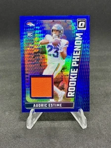 AUDRIC ESTIME 2024 Donruss Optic Rookie Phenom Patch Blue Hyper #RPB-AEE Broncos - Bild 1 von 2