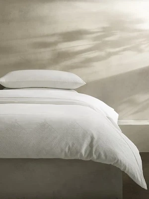 Banana Republic Heirloom Embroidery Duvet Cover White Queen Size Duvet Set - Image 1 of 3