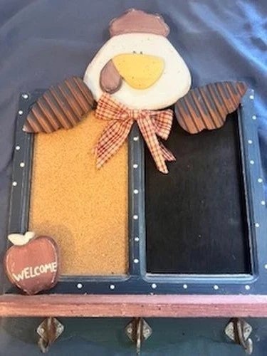  Combo de pizarra y corcho de pollo country con ganchos   Foto 1 de 1