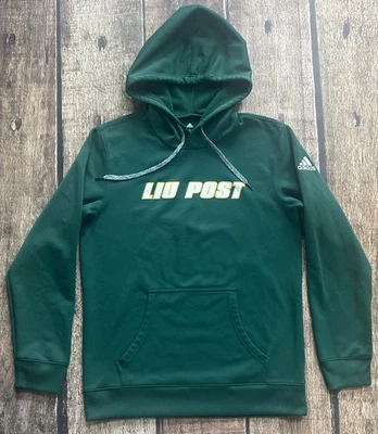 ADIDAS LIU POST LONG ISLAND SUÉTER UNIVERSITARIO SUDADERA CON CAPUCHA VERDE PARA HOMBRE MEDIANO USADO EN EXCELENTE ESTADO Foto 1 de 4