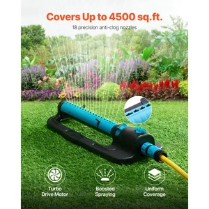 Oscillating Sprinkler Up to 4500 ft² Water Sprinkler with 18 Precision - Picture 1 of 12