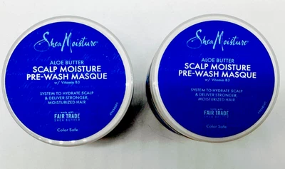 Mascarilla hidratante de karité para cuero cabelludo prelavado manteca de aloe hidratación 2 unidades x 4 oz Foto 1 de 3