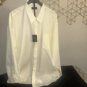Kilburne & Finch gelb Langarm Knopfleiste Kleid Herren 20 34/35 Neu mit Etikett - Bild 1 von 4