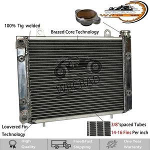 Fit Polaris Ranger 400 500 570 800 900 Crew 1240721 with Cap Aluminum Radiator - Picture 1 of 10