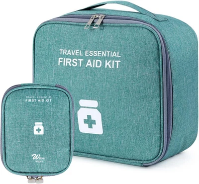 Qunkun Medikament Tasche, 2Stk Medikamententasche Tasche Reise Set, Erste Hilfe