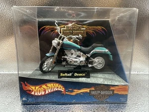 HOT WHEELS Harley Davidson Softail Deuce 1:18 die cast motorcycle MATTEL 2001 - Picture 1 of 21