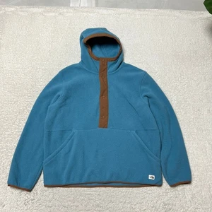 The North Face Giacca Uomo Extra Large Blu Carbondale Pile Mezza Snap Felpa con Cappuccio - Foto 1 di 15