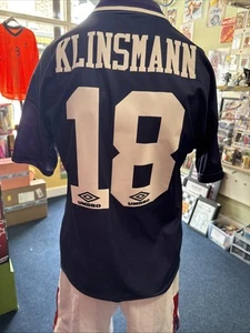 Auténtica Camisa Original Tottenham 1994/95 Visitante Umbro Para Hombre Mediana Klinsmann #18 - Imagen 1 de 16