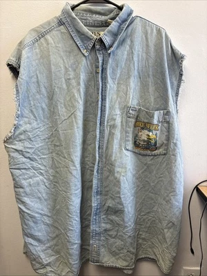 Camisa vaquera vintage moto rally daytona bike week Foto 1 de 4
