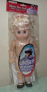 Fibre Craft 13" Music Box Doll ~ 3178-01 Blonde Hair Blue Eyes 2002 - Picture 1 of 4