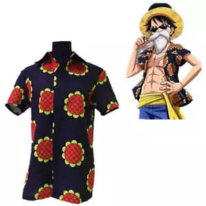 Cosplay One Piece Luffy T-Shirt Corrida Colosseum Dressrosa Sunflower Shirt Tops - Picture 1 of 5