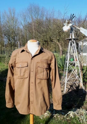 OUTBACK AUSTRALIA dickes Canvas Arbeits Hemd Jacke Angler Jagd Outdoor Safari AUSTRALIEN