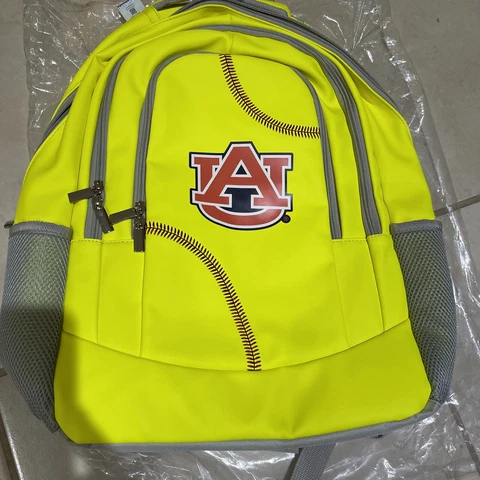 Auburn Tigers University Softball Backpack Yellow NEW Cover