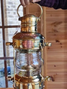 antique brass light lantern - Picture 1 of 3