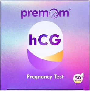 Tiras reactivas de embarazo Premom 50 HCG - Detección temprana, 25 mIU - Imagen 1 de 7