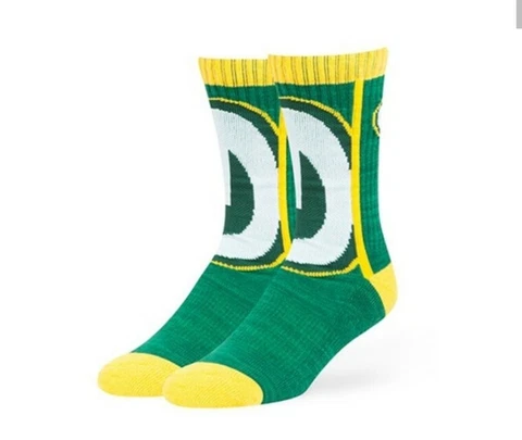Green Bay Packers NFL Men's Crew Socks NWT by '47 Brand size Large Cover