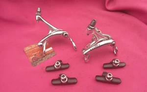 CAMPAGNOLO VELOCE brake calipers FRONT & REAR vintage ETRIER DE FREIN VELO BIKE - Picture 1 of 14