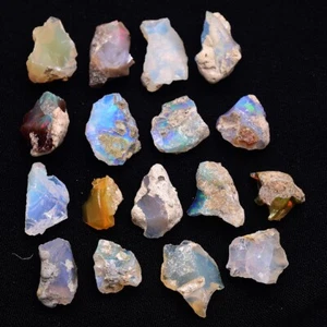 17 Stck. Natürlicher Äthiopischer Opal Grob 9 mm-14 mm Unbehandelt Lose Edelsteine ~ 36,00 Kt - Bild 1 von 7