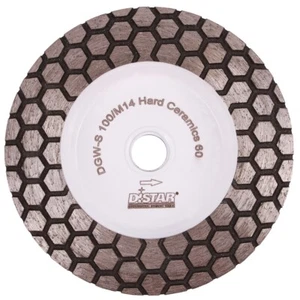 Piatto abrasivo diamantato mola gres porcellanato piastrelle ceramica M14 Ø100 mm - Foto 1 di 4