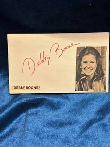 👀Debby Boone Grammy Singer “You Light Up My Life” Signed Autograph Index Card👀 - Picture 1 of 2
