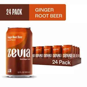 Zero Sugar, Ginger Root Beer Soda Pop, 12 Fl Oz (Pack of 24) - Picture 1 of 5