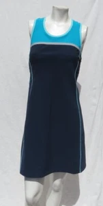 $89 TITLE NINE T9 US S Navy Twisted Sister Racerback Active Sport Bra Dress EUC - Picture 1 of 6