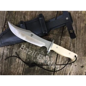 Custom Handmade Fixed Blade Knife Full Tang Knife Survival Outdoor Bowie Knife - Picture 1 of 1