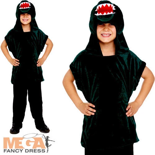 Crocodile Boys Fancy Dress Dinosaur Alligator Animal Kids Childrens Costume Top - Image 1 of 1