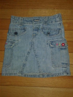 GIRLS DENIM SKIRT/SKORT ELASTIC WAIST W/SIDE POCKETS-SIZE 5 - Image 1 of 3