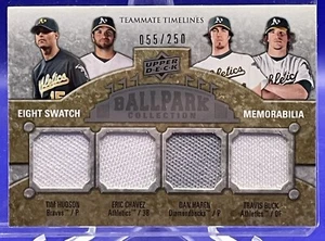2009 Upper Deck Teammate Timelines /250 8 Swatch Oakland Hudson Zito - Picture 1 of 4