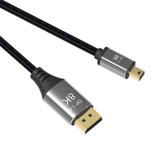 1m 8K Mini DP to DP Cable Bi-Directional Transmission Converter DisplayPort 1.4 - Picture 1 of 11