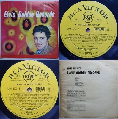 ELVIS PRESLEY ELVIS'S GOLDEN RECORDS 1966 MONO UNIQ CVR MEGARARE CHILEAN 2nd PRS - Image 1 of 4