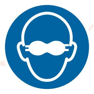 BEST OF STICKERS Aufkleber Gebotsschild Brille Arbeitsschutz Wetterfest UV-Beständig