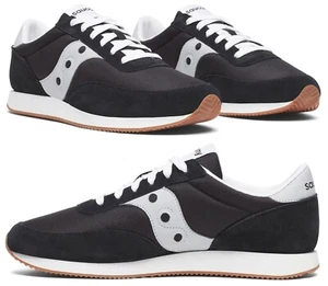 New Saucony Retro Athletic Sneakers Classic casual shoes Mens black all sizes - Picture 1 of 6