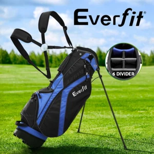 Everfit 6 Way Dividers Golf Bag Stand Insulated Carry Bag Zippered Rain Cover - Picture 1 of 8
